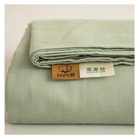 Bettlaken Betttuch Haustuch Laken 100% Baumwolle ohne Gummizug Superweiches aus Doppelter Gaze viele Farben und Größen(Green,245x250cm)