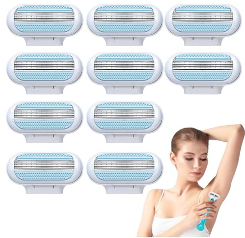 10 stück Venus Smooth Ersatzklingen Damenrasierklingen Damenrasierer Shave Rasierklingen, Venus Rasierklingen für Damen,Kompatibel mit Venus Rasierern,Smooth 3 Fach Klingen Rasierklingen