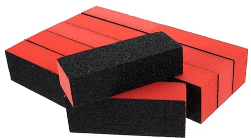 WRITWAA Esponjas para Uñas Negras 10 Piezas Bloque de Pulido Ligero y Ergonómico para Manicura Profesional y Uso en Casa Esponja para Esmalte