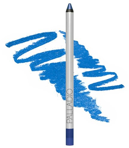 Palladio Precision Eyeliner, Silicone Based, Rich Pigment, Gentle Application, Dramatic Smoky Effect to Soft Everyday Wear, Sensitive Eyelids, Sets Itself, Can be Sharpened, Electric Blue