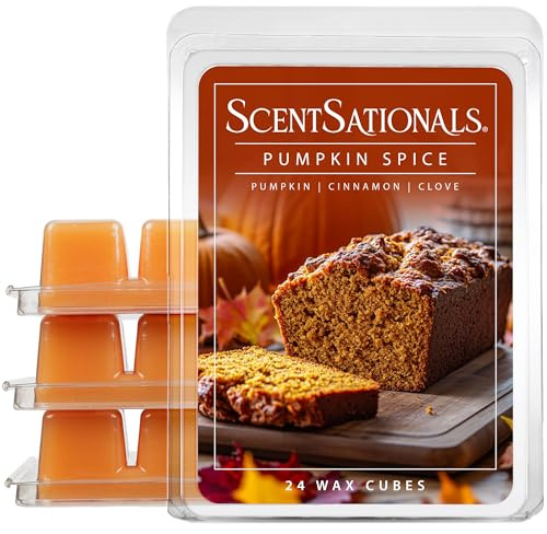 ScentSationals Pumpkin Spice Scented Wax Melts - Pumpkin, Cinnamon, & Clove, 10oz (24 Cubes)