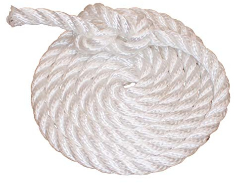 Tauwerk 6mm - Farbe: weiß 3-litzig gedreht Leine Schnur Festmacher Rope Tau Seil Allzweckseil Reepschnur Lirolen-Tauwerk PP-Multifil, 3-schäftig gedreht (Länge 20mtr.)