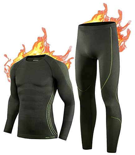NOOYME Intimo Termico Uomo Biancheria Intima Termica Uomo Traspirante Asciugatura Rapida per Sci Ciclismo Corsa Allenamento