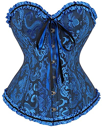 SxyBox Corset Mujer Medieva Burlesque Corsé y Bustier para Fiesta Navidad y Halloween Carnaval