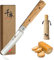 SENBON 440a stainless steel foldable bread knife portable pocket knife natural olive wood