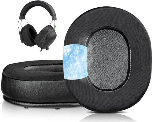 SOULWIT Cuscinetti in Gel Rinfrescante Ricambio per Razer BlackShark V2/BlackShark V2 Pro Cuffie(Non compatibili con V2 Pro 2023 o V2 HyperSpeed Wireless), Padiglioni con Schiuma Isolante dal Rumore