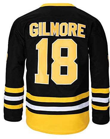 Youth Happy Gilmore #18 Ice Hockey Jersey (Small, Black)