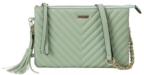 Gladdon Kleine Umhängetaschen für Damen Cross Schultertaschen Clutch Umhängetasche Frauen Cross-body-Taschen Sling Messenger Bag Cossbody Handytasche(Grün)