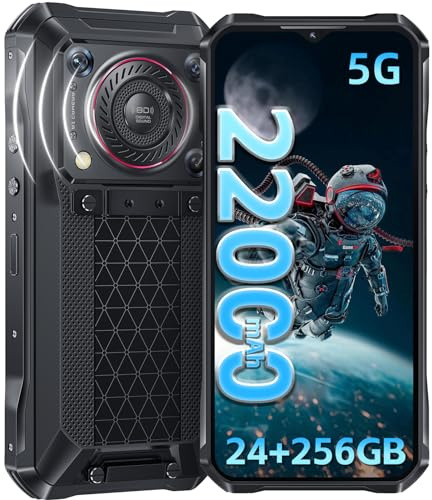 OUKITEL WP33 Pro mobiltelefon okrossbar Android 13, 2 2 000 mAh, 24 GB+256 GB, okrossbar smartphone med 136 DB-högtalare, 6,6 tum FHD+,64 MP+32 MP, Dual SIM-smartphone 5G/IP68/NFC/OTG/Face ID/GPS