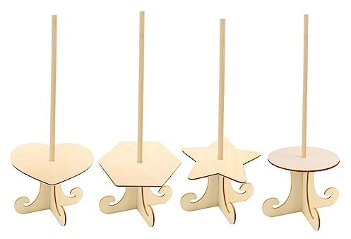 TOPBATHY 4 Stück Donutständer Holz Heimdekorationen Krapfen Donut-bar-halter Dekorationen Für Zu Hause Decoraciones Para Sala De Casa Wandständer Haushalt Hölzern Hochzeitsbedarf