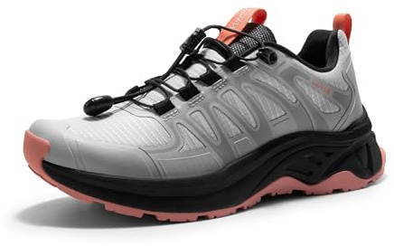NORTIV 8 Zapatos de Senderismo Ligero Botas de Montaña Mujer Zapatillas Trekking Caza Antideslizante al Aire Libre Transpirables,Size 40,Gris Rosa,SNHS242W