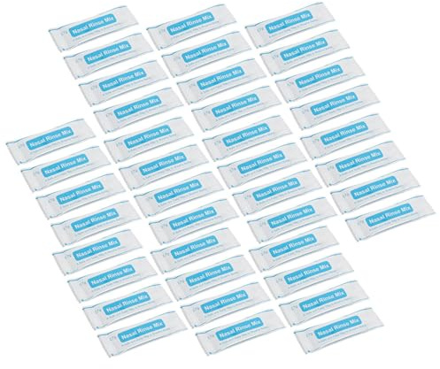 FRCOLOR 80 Sobres de Sal para Limpieza Nasal en Plástico Blanco, Disolución Rápida E Individualmente Empaquetados para Cuidado Profesional Nariz