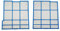 Judy1980 Ensembles de filtres for climatiseur Gauche 31,5x29,8cm Droite 31,5x28,5cm - Compatible for Hitachi - Bordure en Plastique