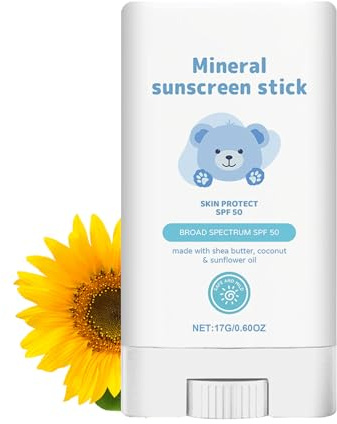 Kids Sun Cream Stick - SPF 50 Baby Sun Cream - Mineral Sunscreen Kids - UV Defense S-un C-ream for Face & Body - Gentle & Safe Sun Protection Factor 50 - UVA & UVB Protection - Sun-cream for Outdoor