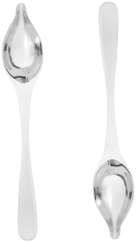 Cabilock 2 Piezas Cucharas con Inoxidable para Decorar Pasteles y Salsas Utensilios de Cocina Multifunción Acero Resistente Control Preciso para Postres y Platos Gourmet