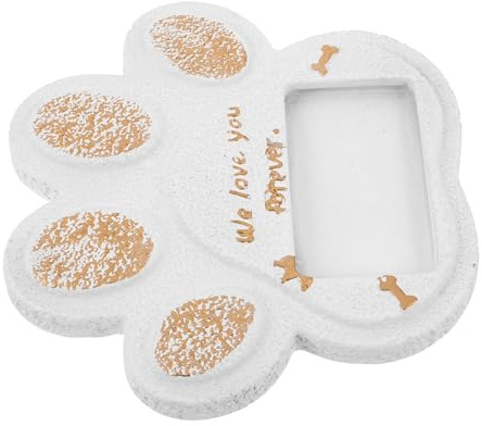 Kisangel Piedra Conmemorativa para Mascotas Perro 15 X 15 Cm Cemento Resistente Intemperie Huella Grabada Marcador de Tumba para Jardín y Patio