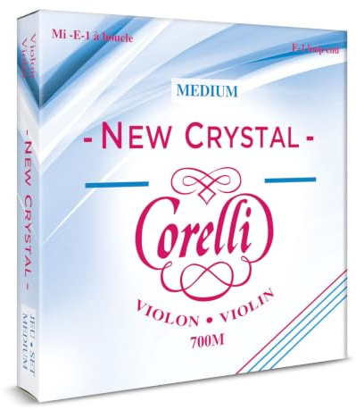 Juego de cuerdas de violín Corelli Crystal con lazo Medium 700M