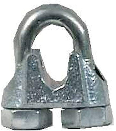 Campbell T7670419 3/32 - 1/8 Wire Rope Clip, Malleable Iron, Galvanized, (Pack of 10)
