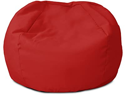 rucomfy Beanbags Small Kids Bean Bag Chair. Safe Beanbag Seat for Boys and Girls. Arrives Pre-Filled. Machine Washable, Durable & Comfortable 50 x 65cm (Red)