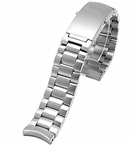 FOUUAAO Edelstahl Uhrenarmbänder für Omega - Metallarmband Armbänder in 18mm, 20mm und 22mm - Echtleder-Uhrenarmband für Omega Seamaster