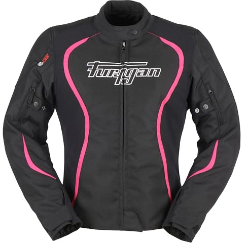 Furygan ODESSA -Blouson moto homologué Femme toutes saisons Protection D3O - Ventilé Ventilation Etanche - Poches de rangement - Raccordement pantalon