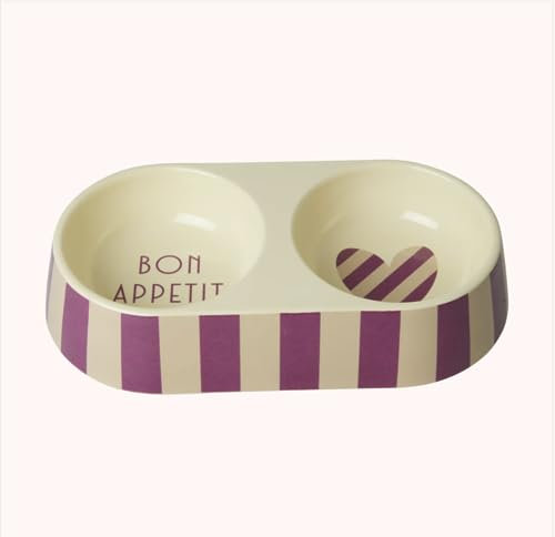 Auswahl Varzi Briefpapier Seit 1956 Rechteckig Melamin Schüssel für Haustiere - Mehrfarbig - Gestreift Print