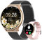 fitonyo Smartwatch Damen mit Telefonfunktion,1,32 HD Touchscreen,Always-On-Display, Menstruationszyklus SpO2 Pulsuhr Monitor Schlaf Monitor SmartWatch Damen,120 Sport Fitness Tracker IP68 Android iOS