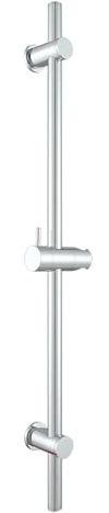 Wussh Barre de douche en laiton massif avec support réglable pour pommeau de douche mural 70 cm Barre de support chromée