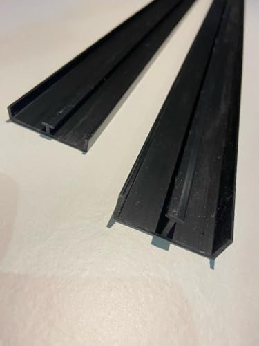 4' (122cm) 18mm Black Sliding Door Track
