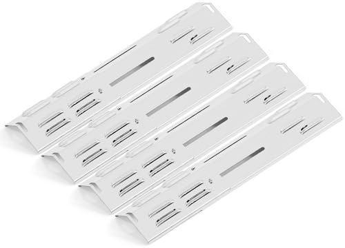 GIRXZYBX Universal Brennerabdeckung Heizplatte 29 bis 43cm für die meisten Gasgrill,Charbroil, Landmann, Enders, Taino, Barbecook, Proficook, Edelstahl Flammenverteiler Flavorizer Bars