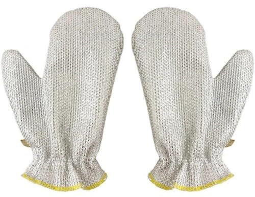 Gants de Vaisselle en Fil métallique, Gants de Nettoyage ménager en Fil Anti-Rayures pour la Vaisselle, Gants de Lavage de Vaisselle réutilisables pour casseroles, poêles et poêles