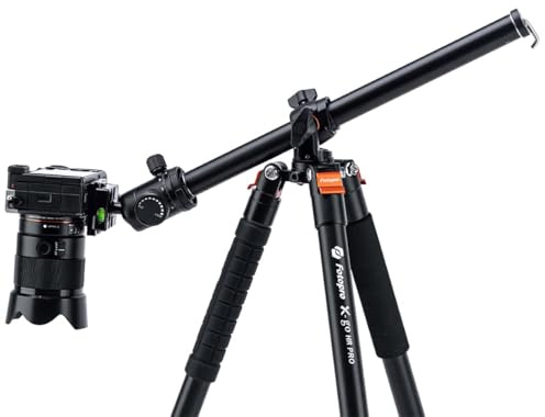 Fotopro Horisontellt kamerastativ, 160 cm kamerastativ med 360 graders kulhuvud, snabbkopplingsplatta för DSLR-videokamera, 2-i-1-stativ och monostativ, maximal belastning 10 kg