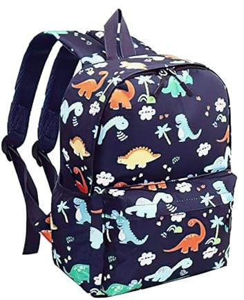 Xumann Dinosaur Backpack for Boys, Canvas Toddler Boy Backpack, Baby Rucksack for Nursery for 3-6 Year Old