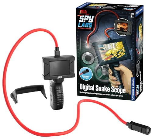 Thames & Kosmos Spy Labs Inc : lunette de vue numérique serpent | Jouet détective pour garçons et filles à partir de 8 ans | Caméra périscope numérique flexible de 66 cm pour des enquêtes discrètes de