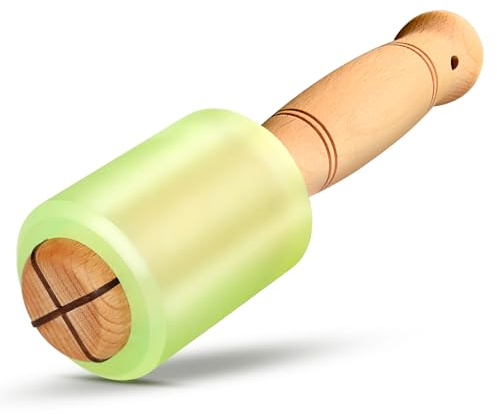 Delenius Wood Carving Mallet 12 oz - Non-Slip Woodworking Hammer for Chisels, Gouges & Carving Tools, Light Green Urethane Head