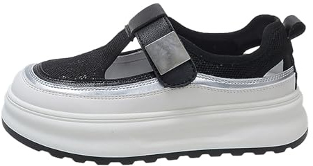 Chaussures à enfiler pour femme - Chaussures de marche tendance - Semelle épaisse - Augmentation de la hauteur - Chaussures de loisirs confortables - Chaussures de tennis - Chaussures de sport mains