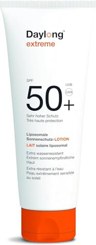 Daylong Extreme Lait solaire liposomal SPF 50+, 50 ml, Crème solaire visage et corps, tous types de peaux, filtres larges spectres UVA / UVB : Tinosorb S & M, Aloe vera, Vitamine E