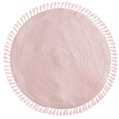 Atmosphera - Alfombra Infantil 'Lulu' - Lurex - Rosa D. 90 cm