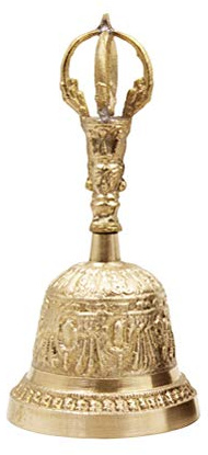 Lseqow - Campana tibetana hecha a mano - Budista para el té - Alarma de meditación - Dorje Vajra