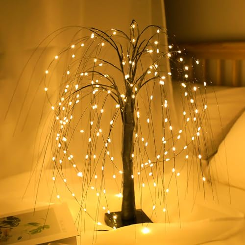 Esoes Decorative Twig Lights 192 LED Flexible Tree Branch Lights (Black) | Warm White Fairy Lights USB or Battery Operated Artificial Tree Lamp for Birthday Wedding Home Party Decoration