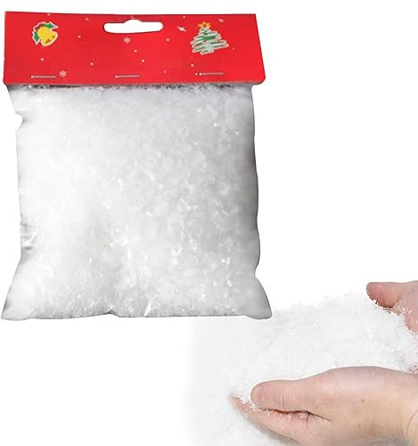 Neve finta 280 grammi di neve artificiale natalizia neve in polvere da neve regalo per bambini eseguire l'artigianato dei villaggi di villaggio decorazioni per alberi di Natale, neve artificiale