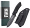 KHU Mini Couteau à lame fixe Couteau de survie EDC Couteau de chasse bushcraft - Acier D2 G10 poignée, Outdoor Camping Accessoires - Avec étui Kydex - 11A Nou