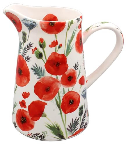 The Leonardo Collection Finola Pichet empilable pour cuisine et maison | Carafe en céramique ou en verre pour usage multiple | Beau vase à crème ou à lait pour un usage quotidien | Peut également être