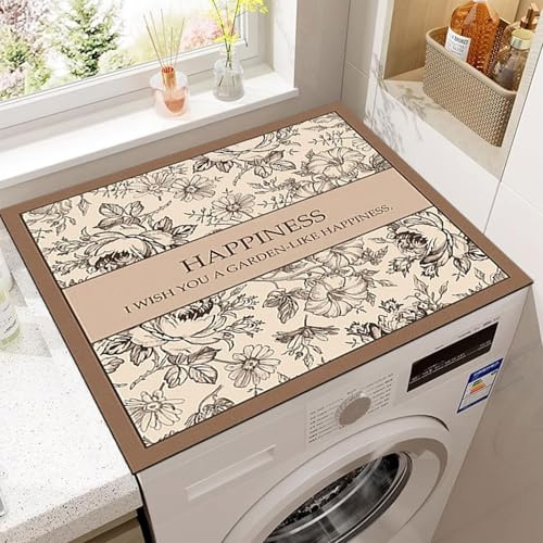 Waschmaschinenauflage 60x60cm,Abdeckung für Waschmaschine,Waschmaschinenabdeckung Universal,Waschmaschinen Auflage Weiche und Zuschneidbare,Waschmaschinenbezug für Waschmaschine,Trockner