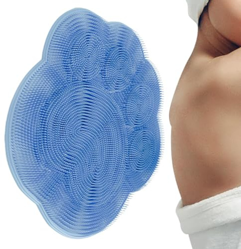 Back Washer Pad - Silicone Body Scrubber, Shower Brush | Exfolierande hudborttagare med sugkoppar, djup rengöringsmassa, badverktyg för män kvinnor äldre armar fötter axlar hygienanvändning