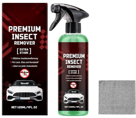 Spray per rimuovere catrame e uccelli, linfa di alberi, insetti e sporcizia, per auto, finestre e superfici esterne