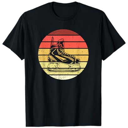 Patines de Hockey sobre Hielo Estilo Retro Vintage Camiseta