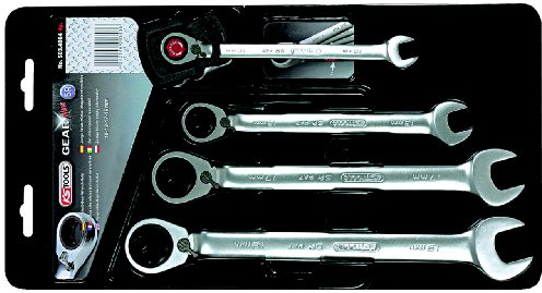 KS Tools 503.4604 GEARplus Ratschenringmaulschlüssel-Satz, umschaltbar, 4-tlg.