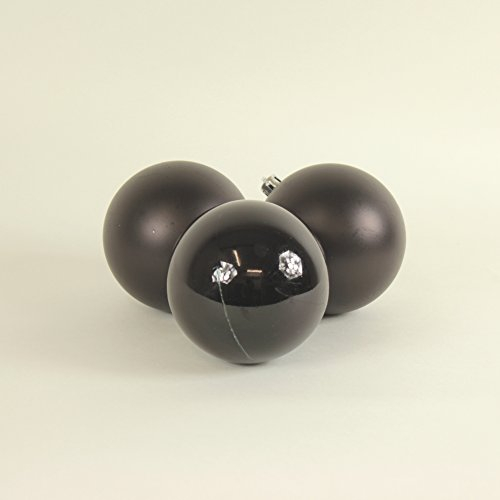 Weihnachtskugeln 8 cm schwarz 15 Stück in der Box
