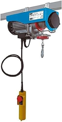 Güde 1716 Elektrischer Seilzug GSZ 200/400L (230 V, 750 W, 9 m langes Bedienkabel, idealer Helfer in Werkstatt, Garage oder in Lagerräumen)